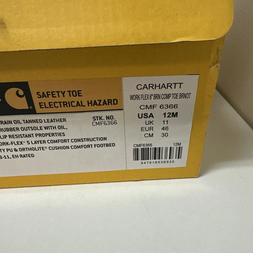 Carhartt Safety Toe Electrical Hazard Work Boots Flex 6